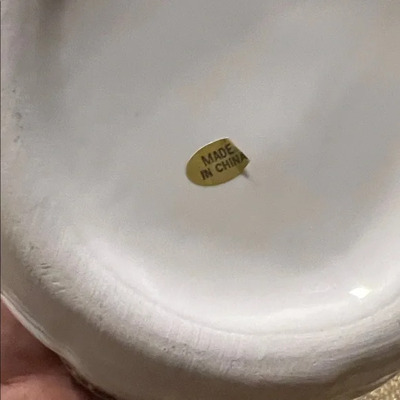 #1197** Lucky Buddha: Yak & Yeti White Ceramic Figurine - Picture 9 of 12